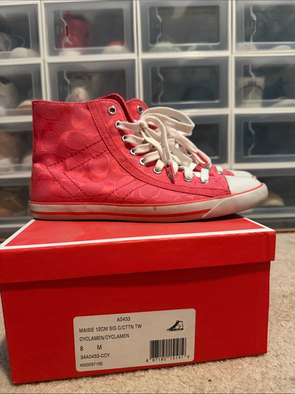 Coach High-Top Sneakers in Cyclamen